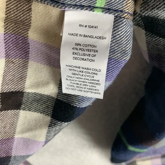 Alpine Design Shirt Men's Medium Multicolor Plaid Cotton Flannel Button-Up 7012 - Picture 6 of 8